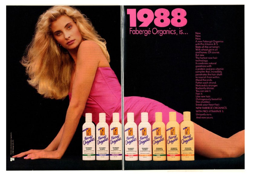 1988-06 Mademoiselle - Fabergé Organics. Magazine Ad