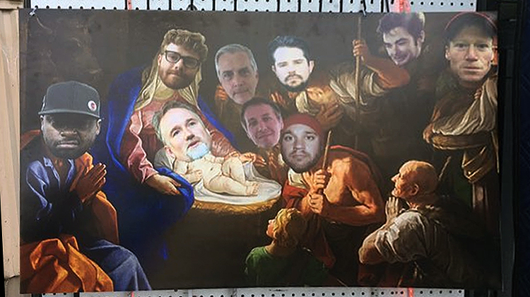 2017-09-22 Alison Leigh Evans (Instagram) - Mindhunter Camera Department Xmas Decorations [EDIT]