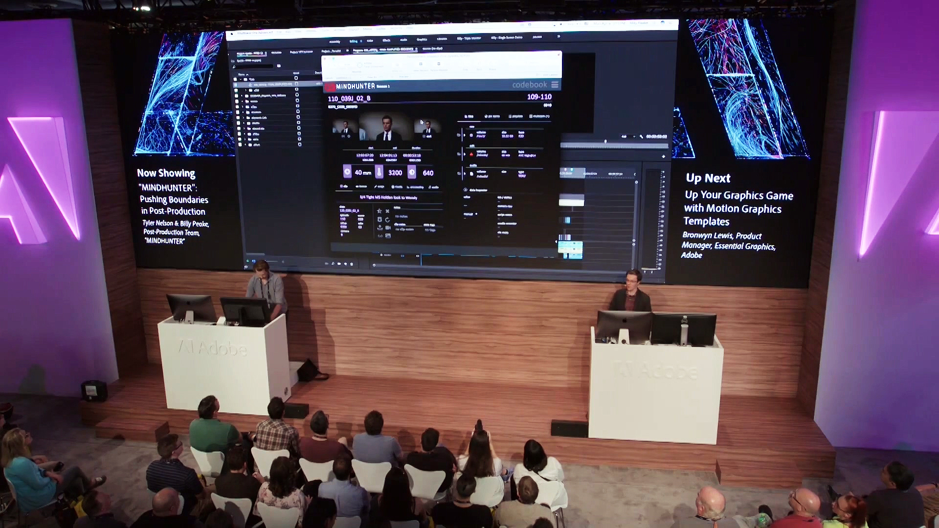 2018-04-09 Adobe Creative Cloud (YouTube) - MINDHUNTER. Pushing Boundaries in Post-Production (NAB Show 2018) 02